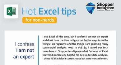 15 Excel Data Analysis Tips for Non Nerds from Shopper Intelligence